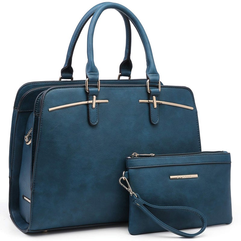 DASEIN Women Handbag Wallet Tote Shoulder Hobo Bag Top Handle Satchel Purse Set 2pcs with 3 Compartments - Image 1